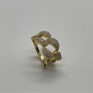 Sterling Silver Cuban Ring/ Size 8